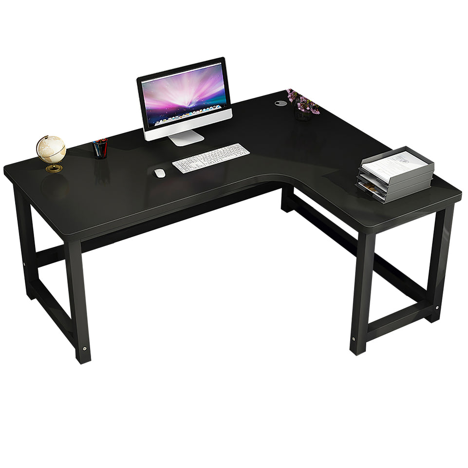 L-Shaped Office Desk 47-71 in Wide with Cable Management for Home Office