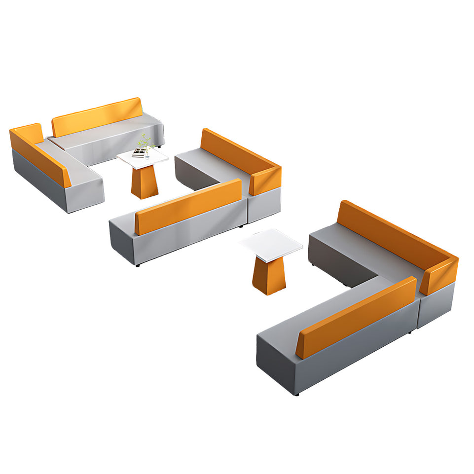 Modern Scratch-Resistant Corner Sofa with Solid Wood Frame for Office Reception and Lounge Areas JDZH-2081