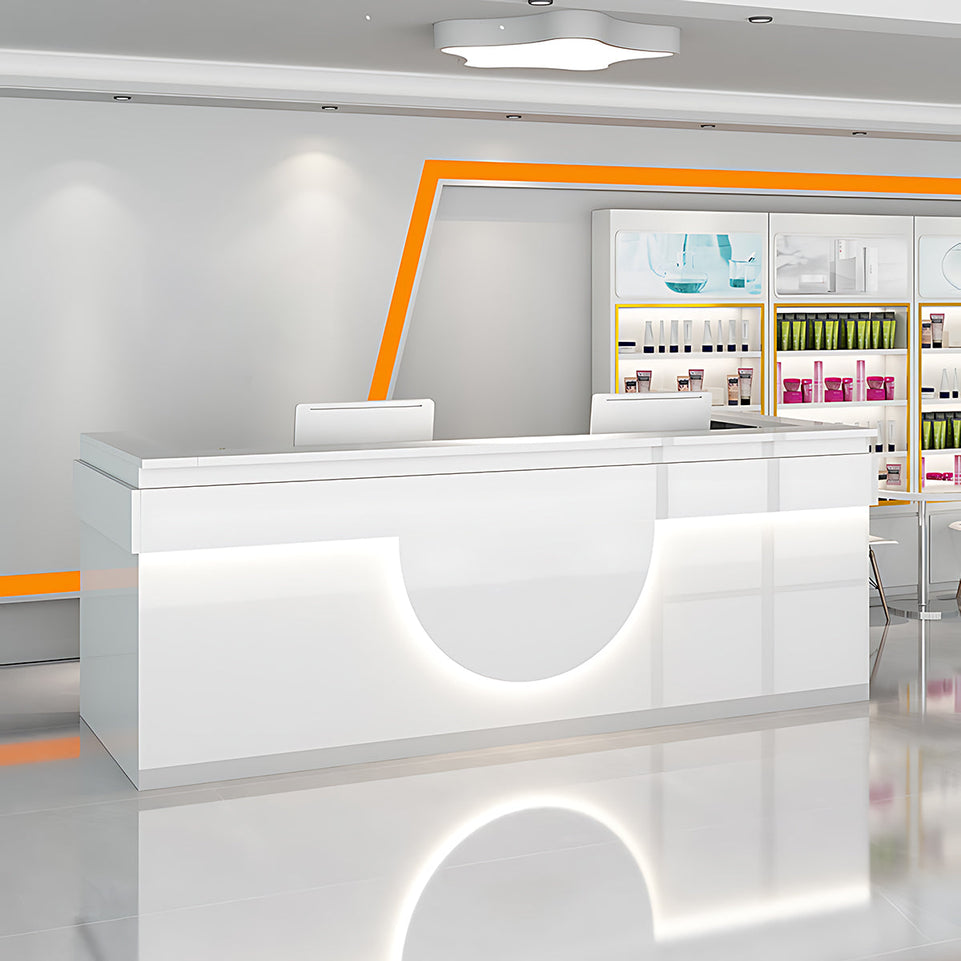 Modern and Stylish Reception desk, Light wood grain color JDT-7247