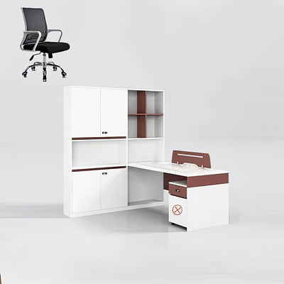 Staff Finance Desk and Chair Set Single Simple Modern Counter Style Staff Office L-shaped desk YGZ-1030