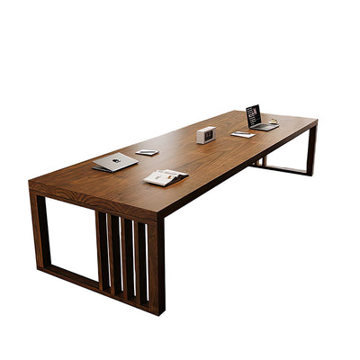 Classic Solid Wood Conference Table Spacious Meeting Room Desk HYZ-1054