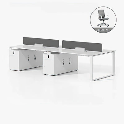 Streamlined Finance Workspace Modern Office Desk and Chair Combo YGZ-1012