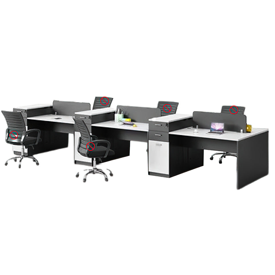 Computer Desk Furniture Office Table Sturdy and Water Resistant Desktop with a Spacious Storage Cabinet for Placing the Computer Host YGZ-1085