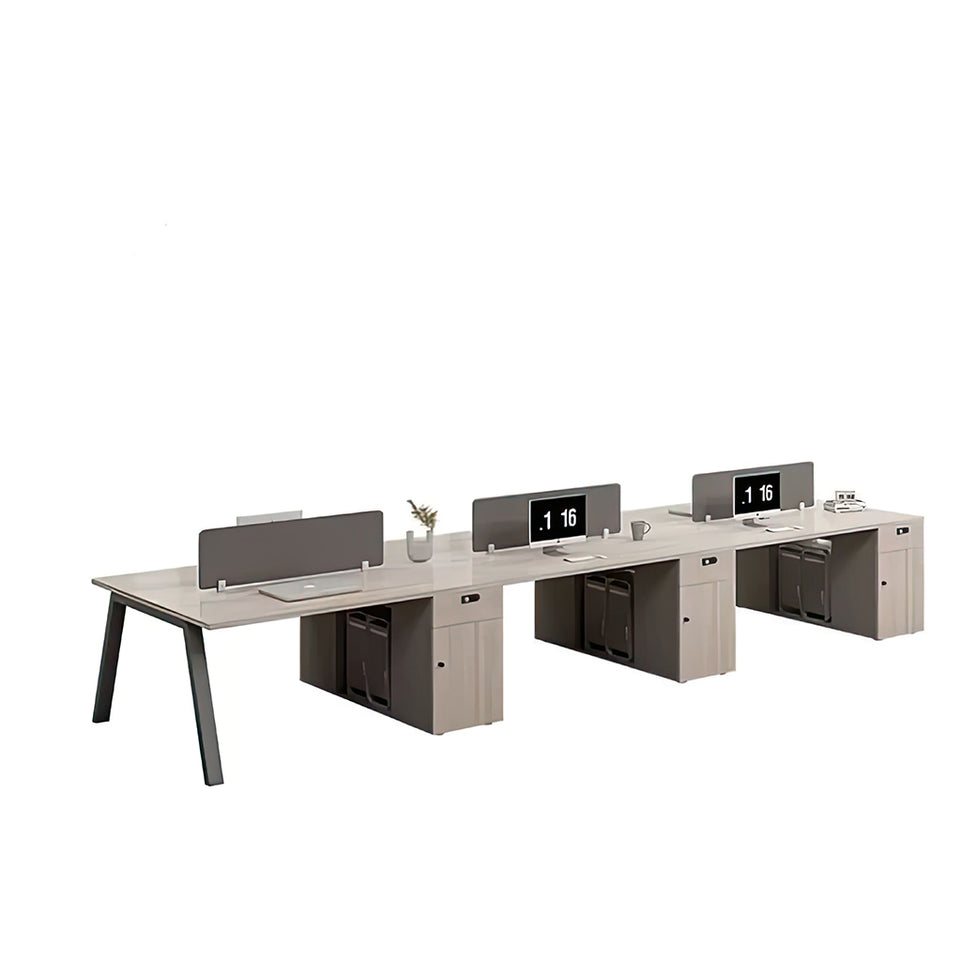 Exquisite Office Desk and Chair Set Simple Modern Staff Table Dedicated to 4/6-Person Workstations YGZ-1035