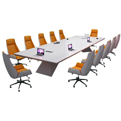 Large White Painted Rectangular Conference Table for Meetings HYZ-1044