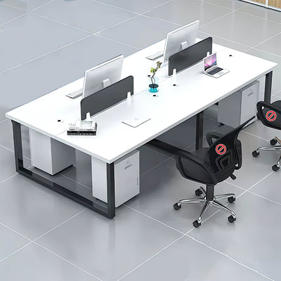 Customized Classic Staff Desk for Four Elevate Your Workspace YGZ-1018