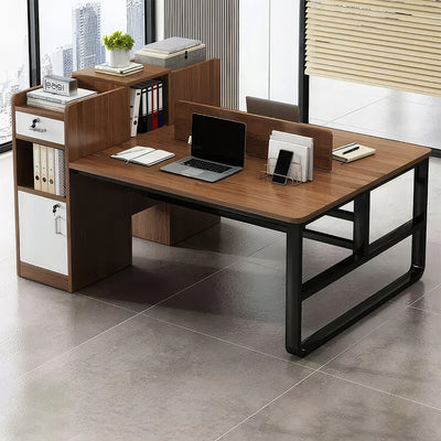 Streamlined Workspace Simple Modern Office Desk and Double Computer Workstation YGZ-1024
