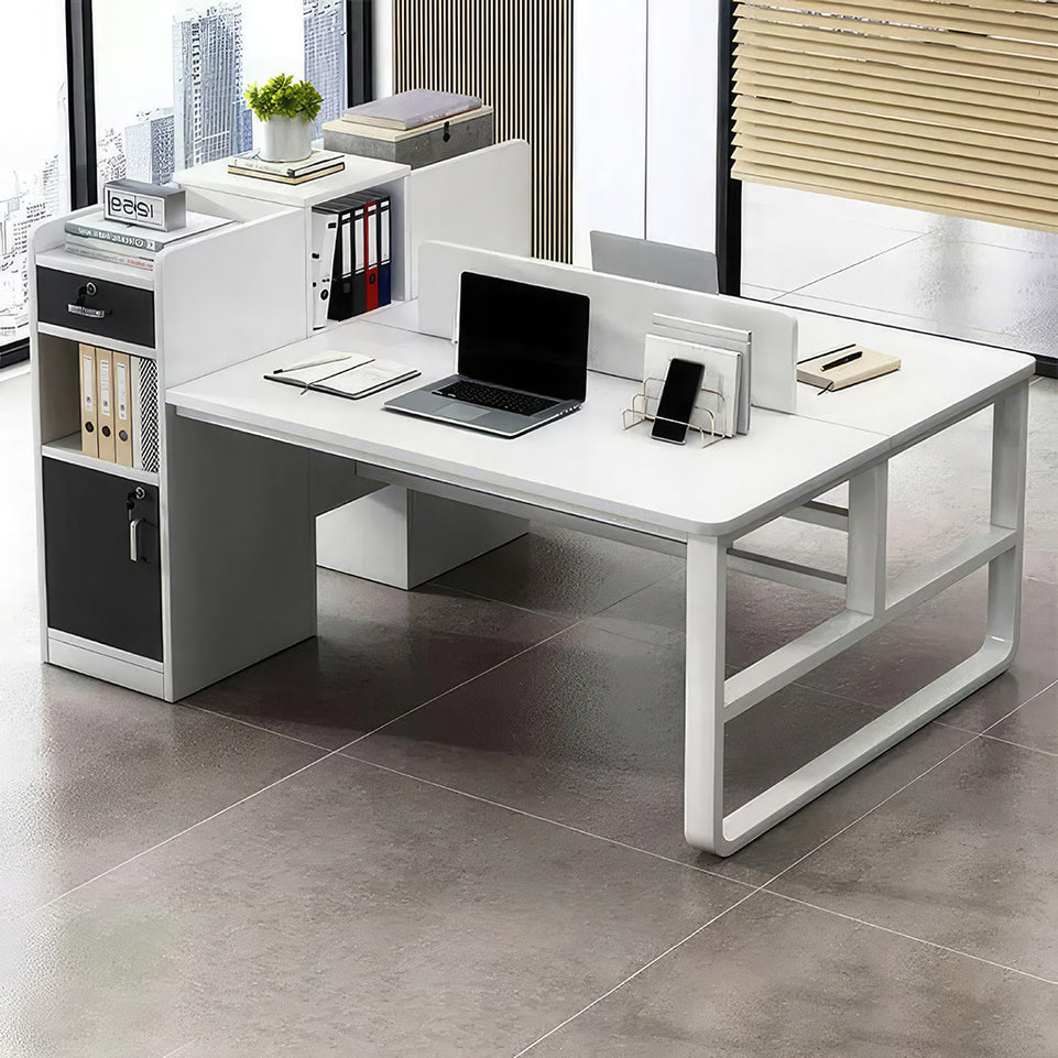 Streamlined Workspace Simple Modern Office Desk and Double Computer Workstation YGZ-1024