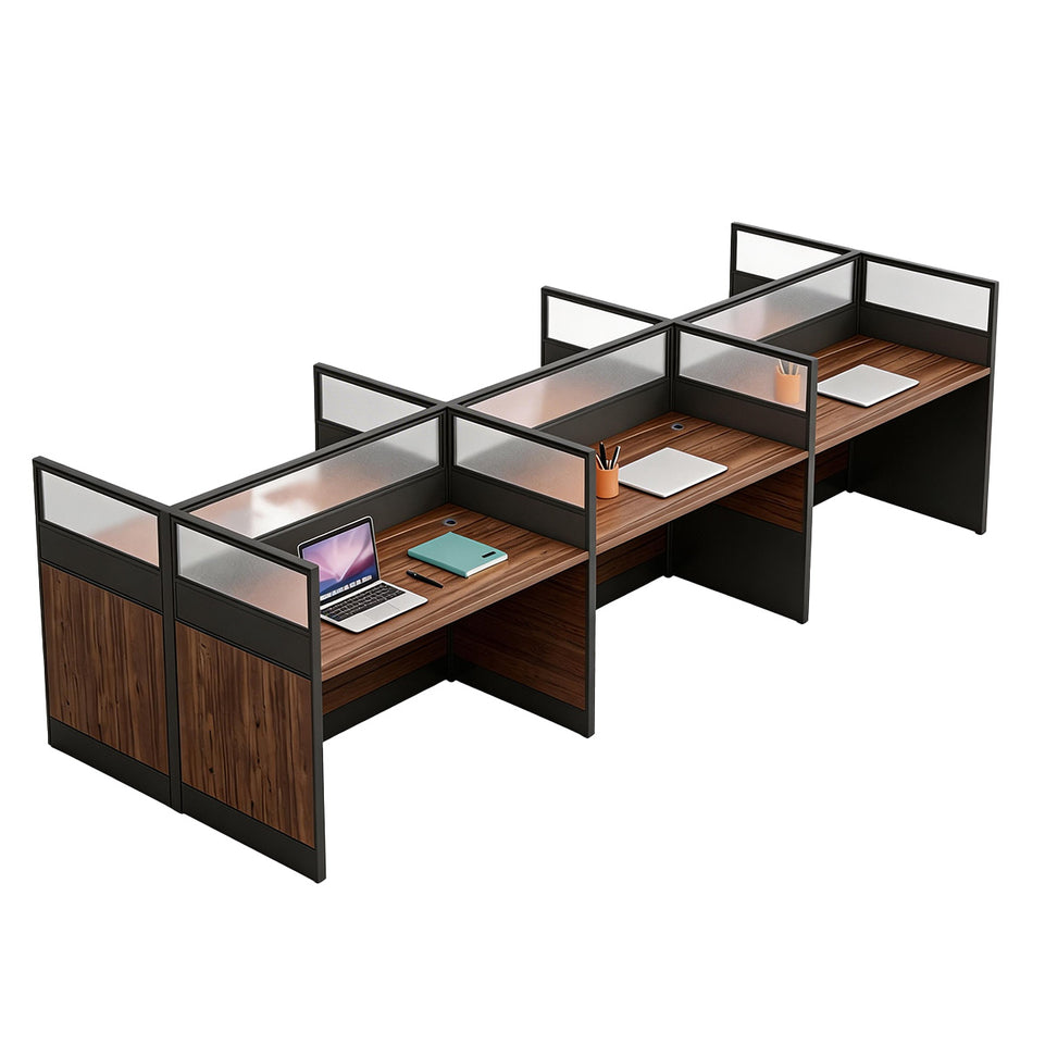 Efficient Office Setup: Modern Staff Desk and Chair Set with Computer Desk BGZ-006