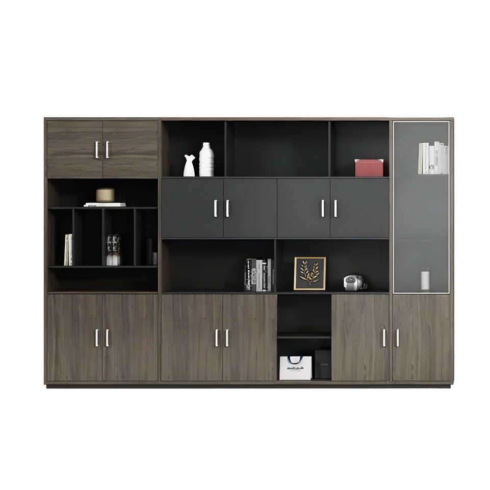 Modern L-Shaped Executive Desk with Drawers and Cabinet LBZ-2091