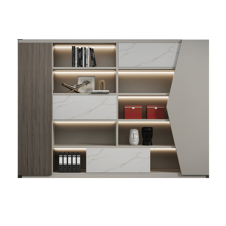 Modern L-Shaped Executive Desk with Combination Lock Drawers LBZ-2111