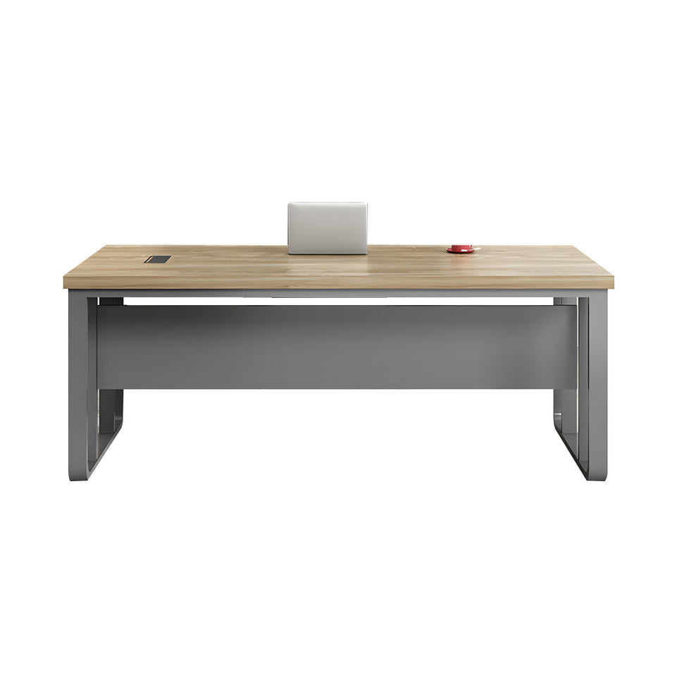 Executive Desk For Work Office Desk With side cabinet For PC With Vent Curtain Board with Wiring BOX LBZ-1073