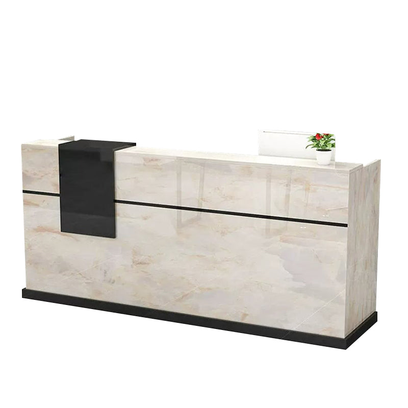 Compact Front Desk with Keyboard Tray and CPU Holder for Shops JDT-10101