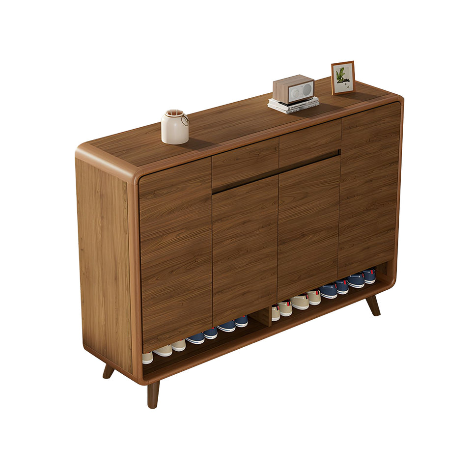 Large Capacity Solid Wood Shoe Cabinet With Adjustable Shelves And Sleek Piano Gloss Finish For Entryway CWG-2159