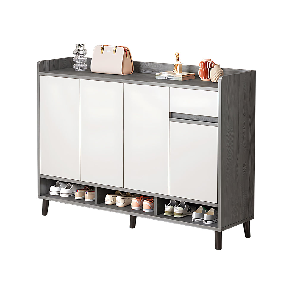 Premium Solid Wood Entryway Shoe Cabinet With Spacious Storage, Adjustable Shelves And Soft-Close Press Doors For Modern Homes CWG-02266