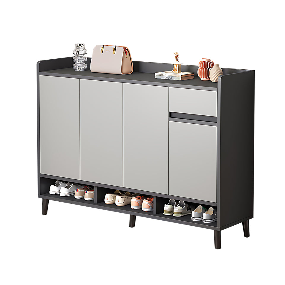 Premium Solid Wood Entryway Shoe Cabinet With Spacious Storage, Adjustable Shelves And Soft-Close Press Doors For Modern Homes CWG-02266