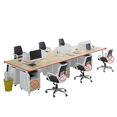 Employee Computer Desk Fashion Staff Office Desk Simple and Modern Office Furniture Suitable for Six Person Work YGZ-10116