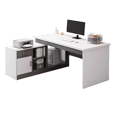 Work Computer Desk Furniture Modern Office Writing Desk Spacious Desktop Multifunctional Cabinet Design YGZ-10115