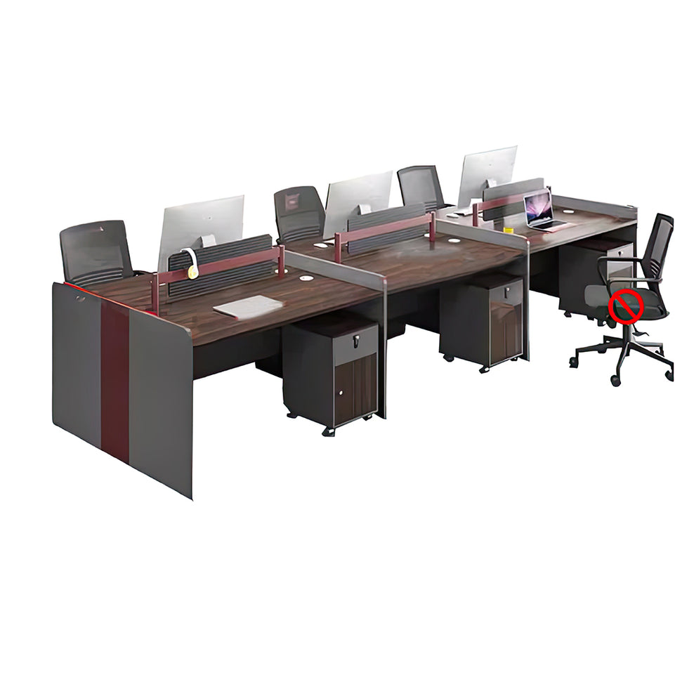 Computer Desk Modern Office Furniture Desk Four Person Multifunctional Desk with Screen Partition Boost Attention YGZ-1086