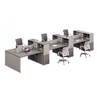 Stylish Computer Desk Storage Office Furniture Desk Large Capacity Person Employee Table YGZ-10111