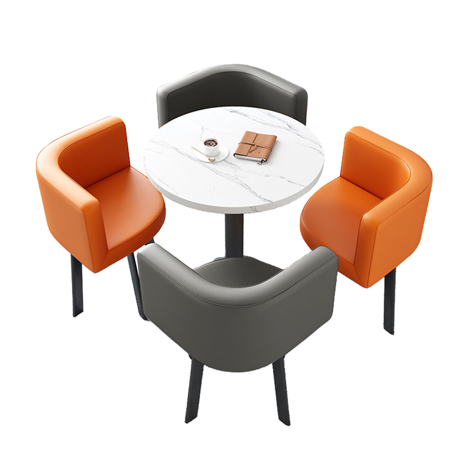 Reception Table with 4 Chairs for Small Cafés or Waiting Areas JDZH-2022