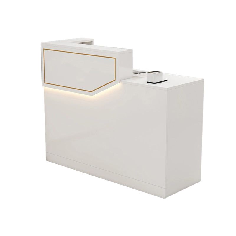 Small Front Desk with Corner and Keyboard Tray for Clothing Stores and Salons JDT-1047