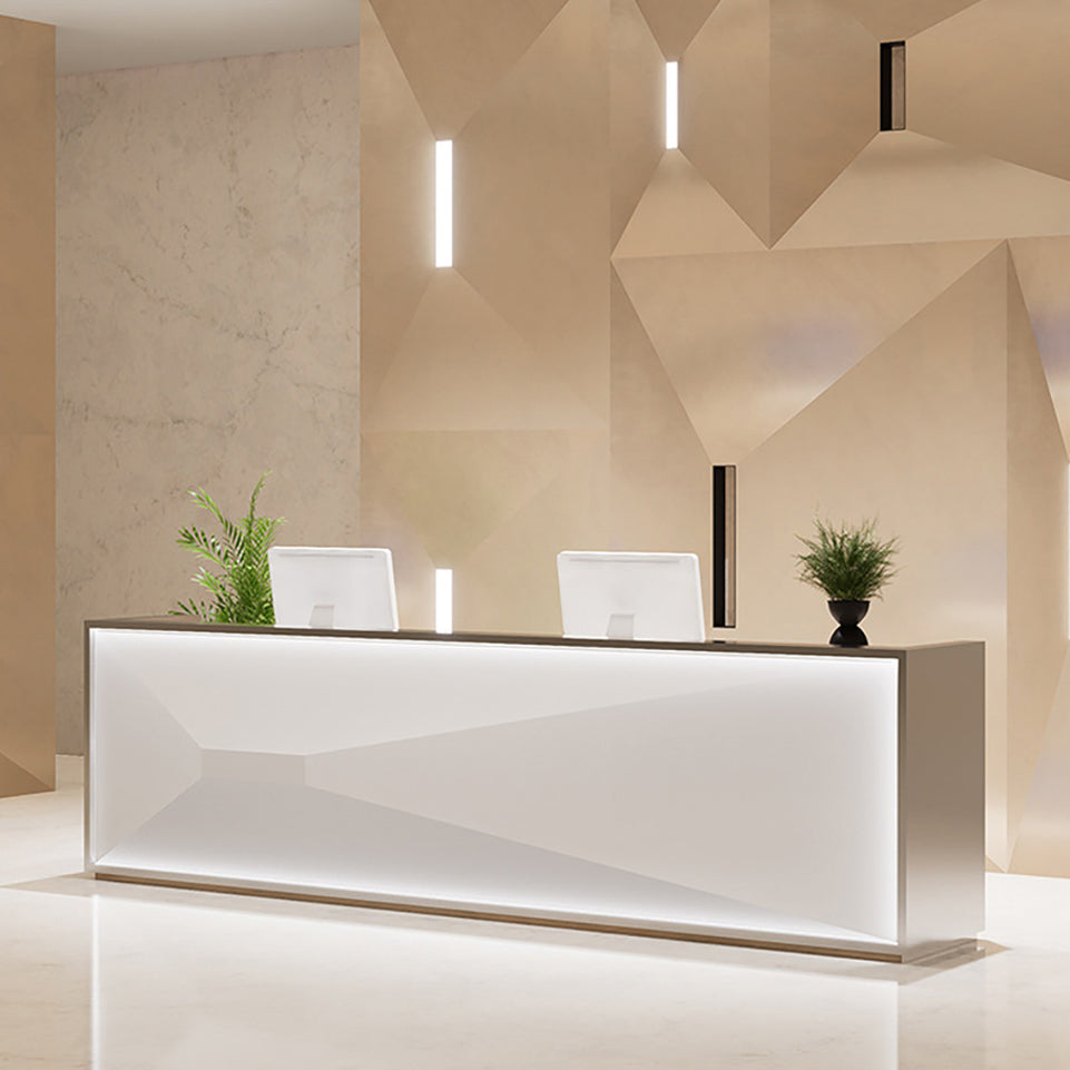 Stylish Stainless Reception Desk Perfect for Beauty Salons Clothing Stores and Medical Aesthetics JDT-1018