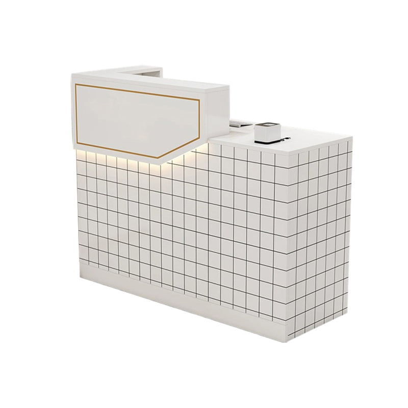 Small Front Desk with Corner and Keyboard Tray for Clothing Stores and Salons JDT-1047