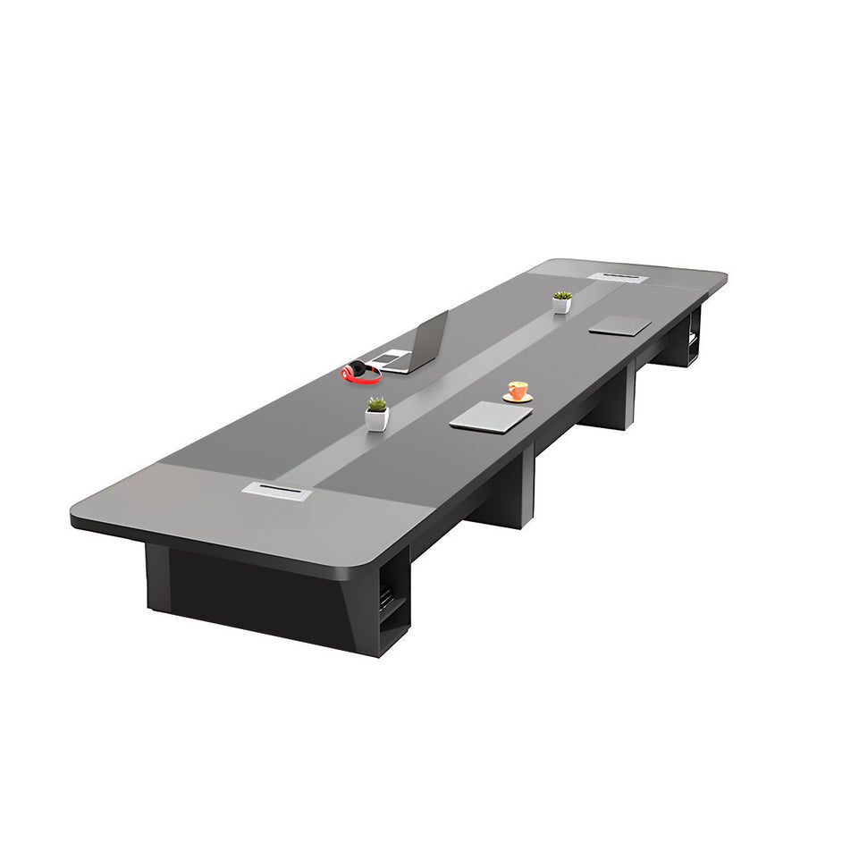Modern Rectangular Conference Table with Under-Desk Storage for Office HYZ-7161