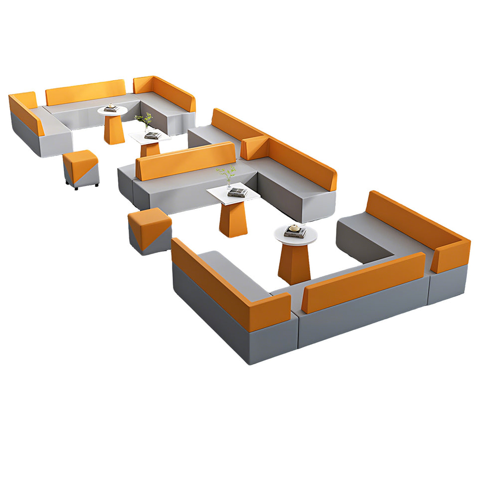Modern Scratch-Resistant Corner Sofa with Solid Wood Frame for Office Reception and Lounge Areas JDZH-2081