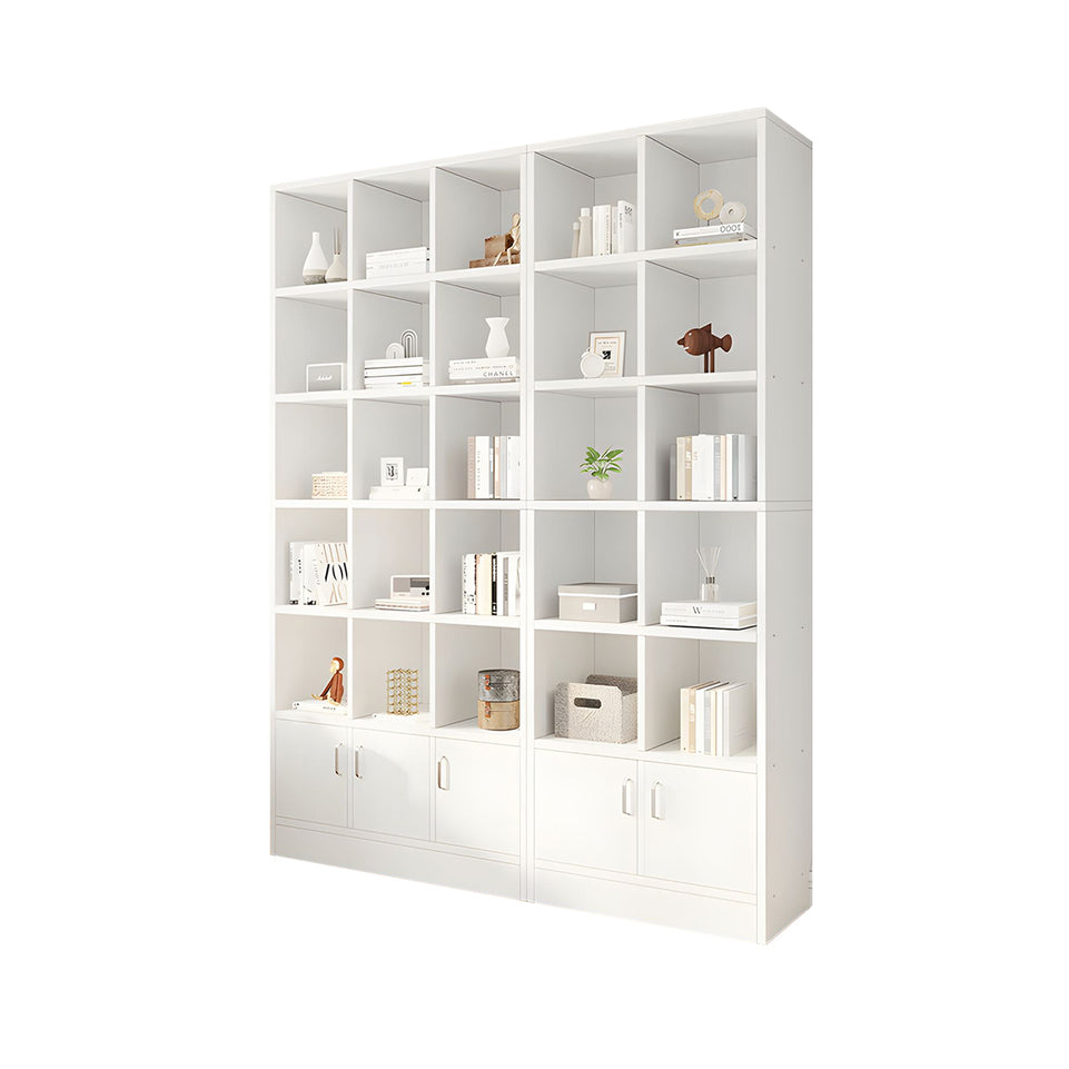 Spacious Floor-to-Ceiling Wooden Bookcase – Multi-Layer Dustproof Storage Cabinet for Home with Deep Shelves CWG-2178