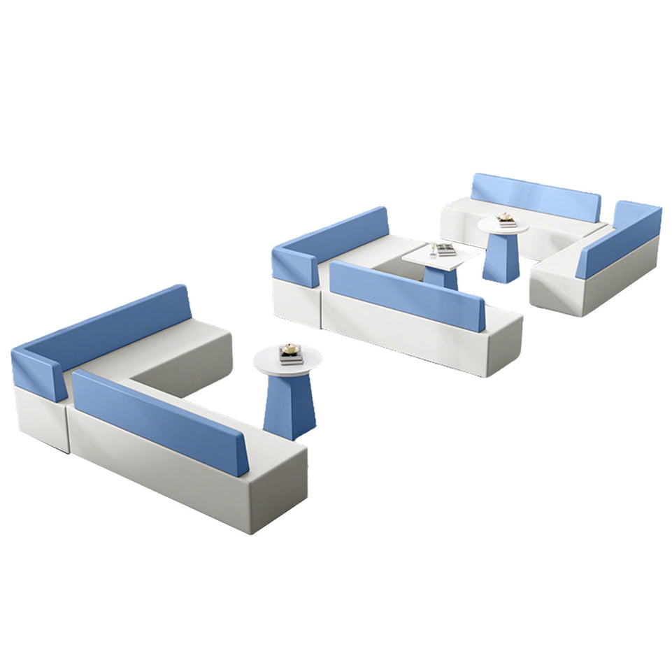 Modern Scratch-Resistant Corner Sofa with Solid Wood Frame for Office Reception and Lounge Areas JDZH-2081