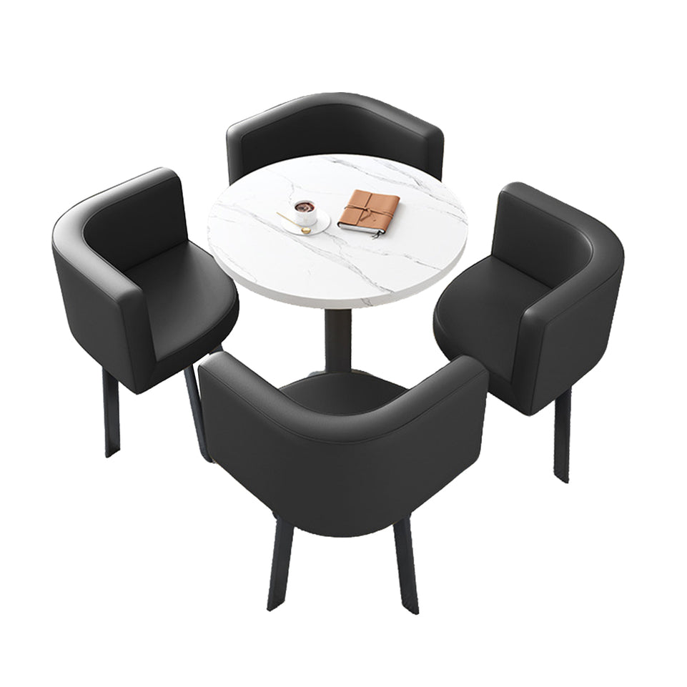 Reception Table with 4 Chairs for Small Cafés or Waiting Areas JDZH-2022