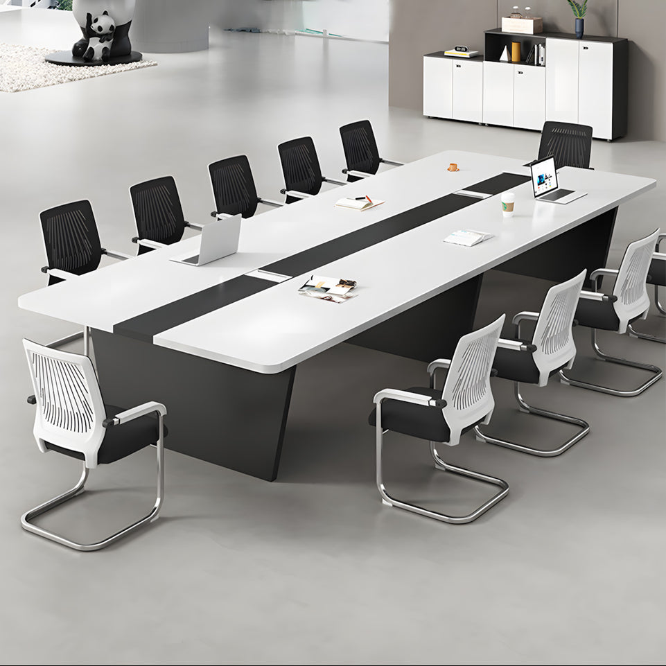 Modern Rectangular Conference Table with Cable Management Box for Office HYZ-7182(In Stock)