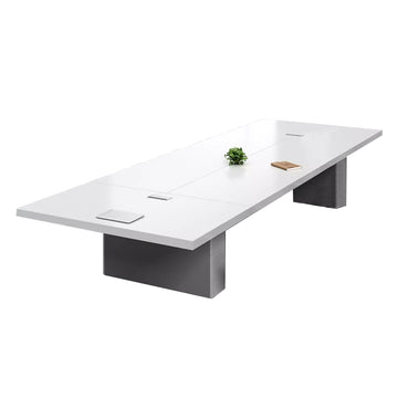 Contemporary Conference Table And Chair Set With Cable Management And Thickened Legs HYZ-2037
