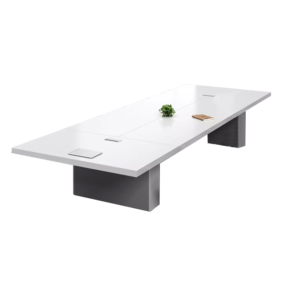 Contemporary Conference Table And Chair Set With Cable Management And Thickened Legs HYZ-2037