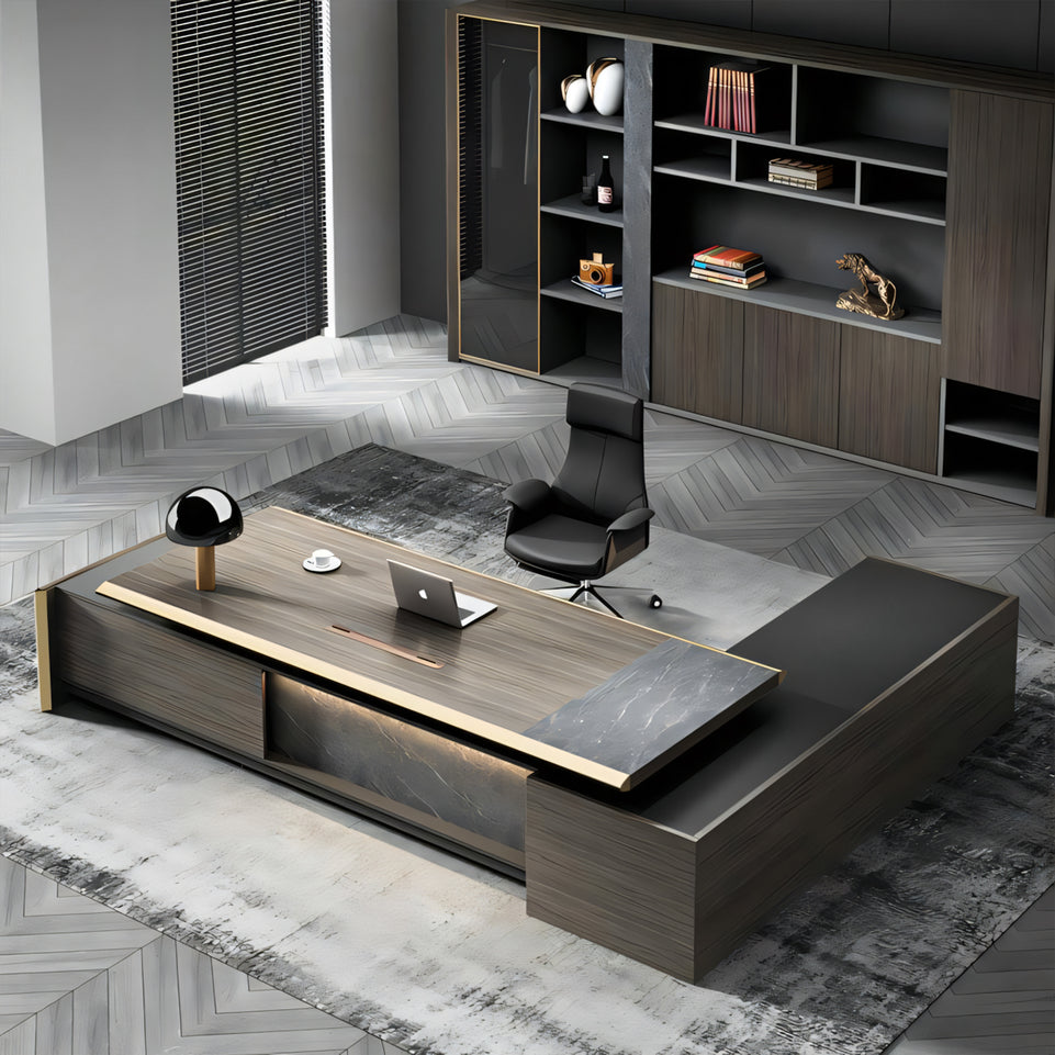 Simple modern atmospheric boss desk new Chinese Upscale Boss Desk LBZ-10116