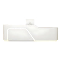 Corner Arc-Edge Straight Minimalist Reception Desk With Keyboard Tray, Cabinets, And Drawers For Hotels JDT-1074