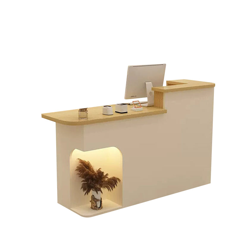 Private Labe Small Front Desk With Display Corner And Cabinet For Salons And Clothing Stores JDT-10105