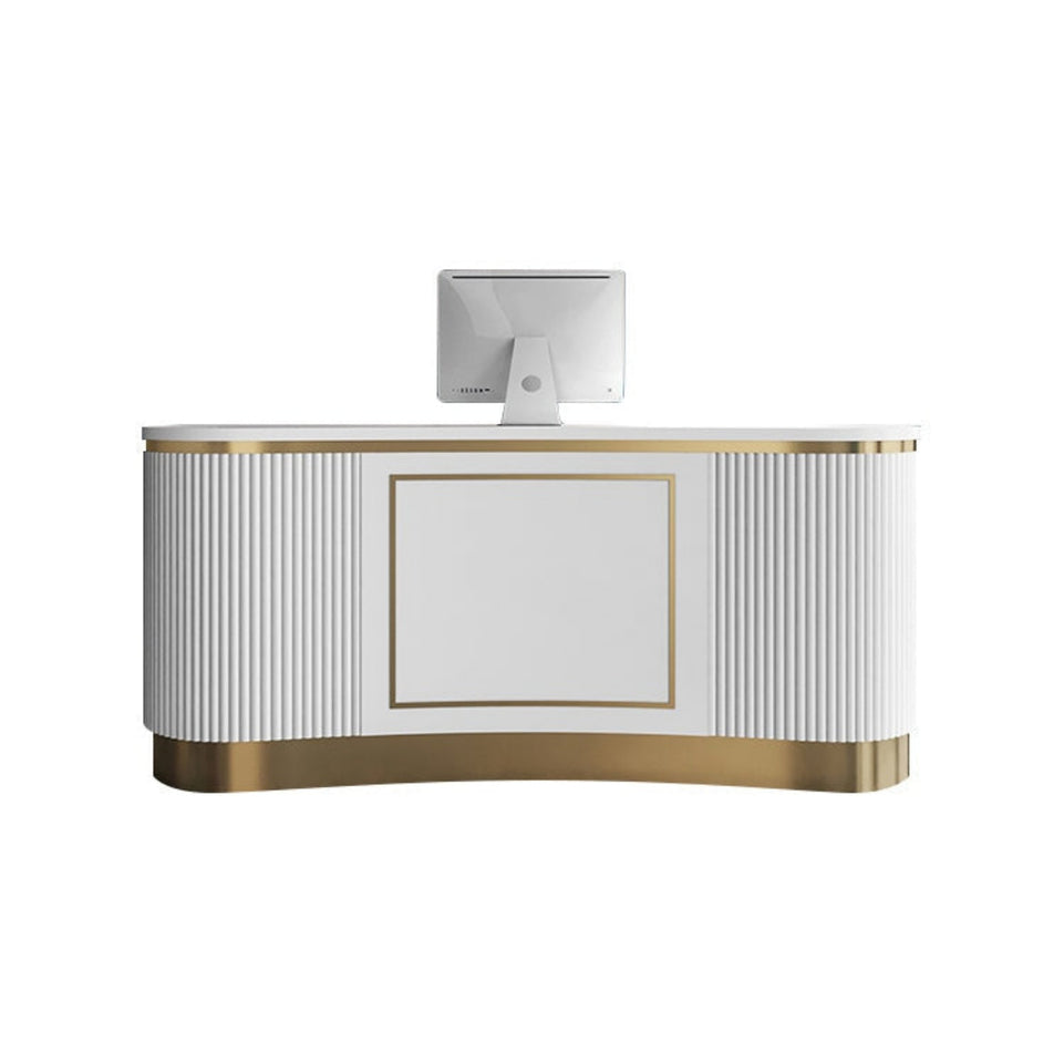 Small Clothing Store Counter Simple Modern Curved Bar JDT-7179