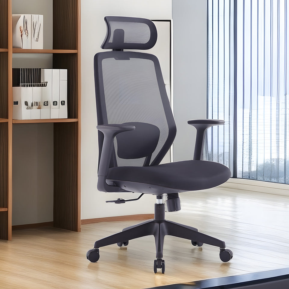 Office Chair with Headrest Mesh Computer Chair Comfortable High Quality Sponge Cushion BGY-1044
