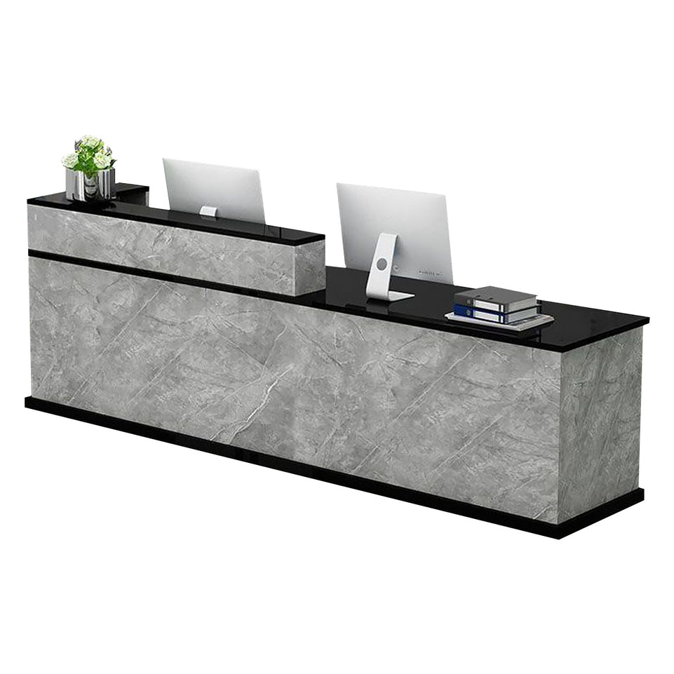 Corner Straight Stylish Reception Desk with Keyboard Tray and Drawers for Offices and Hotel Lobbies JDT-712