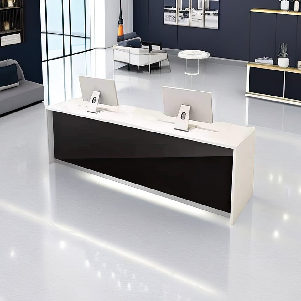 Executive Brilliance with Classic Reception Desk and Ample Storage JDT-1092