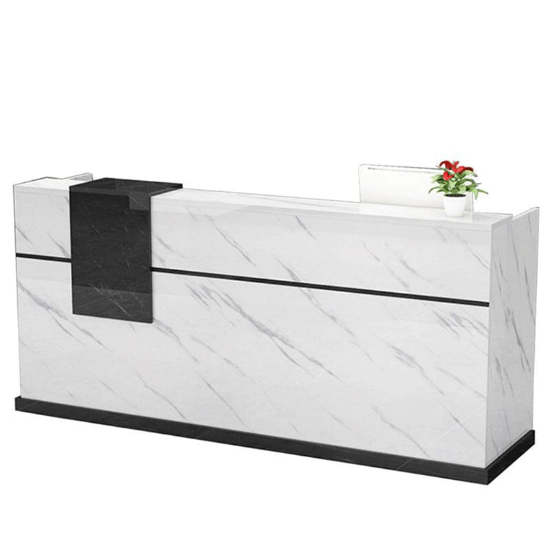 Compact Front Desk with Keyboard Tray and CPU Holder for Shops JDT-10101