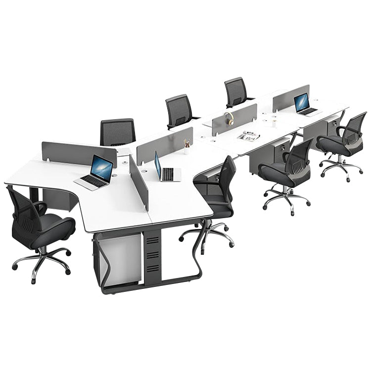 Creative Simple Combination Multi-Person Desk Staff Tables And Chairs BGZ-015-KC-W