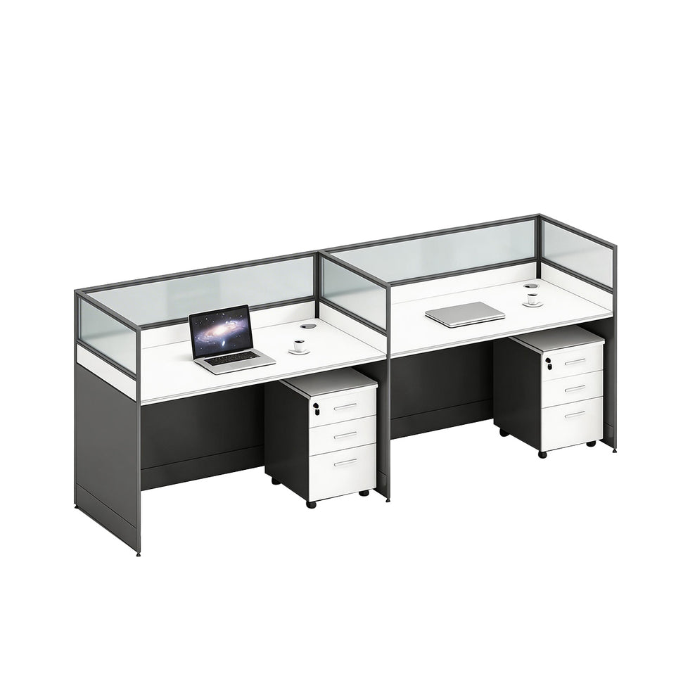 Efficient Office Setup: Modern Staff Desk and Chair Set with Computer Desk BGZ-006