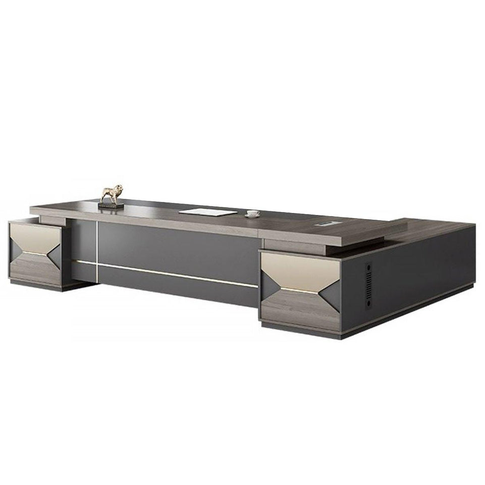 Modern Minimalist Executive Desk With A Calm Ambiance LBZ-10148