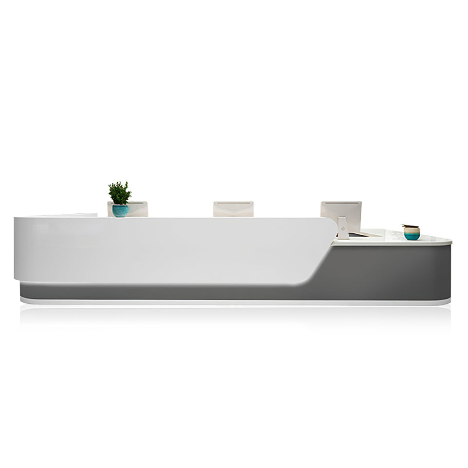 Modern Office Reception Desk with Curved Corner JDT-2065