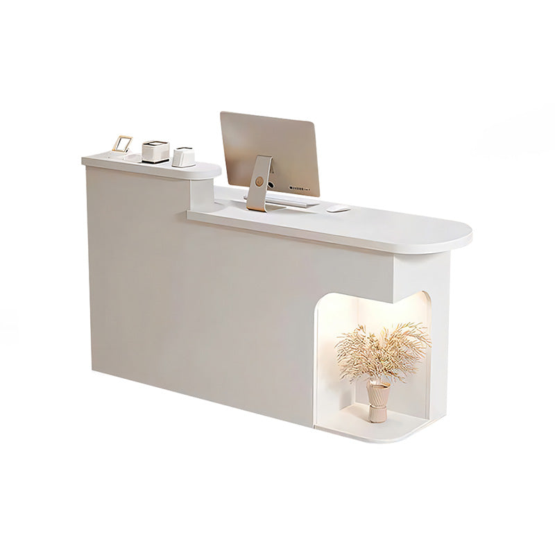 Private Labe Small Front Desk With Display Corner And Cabinet For Salons And Clothing Stores JDT-10105