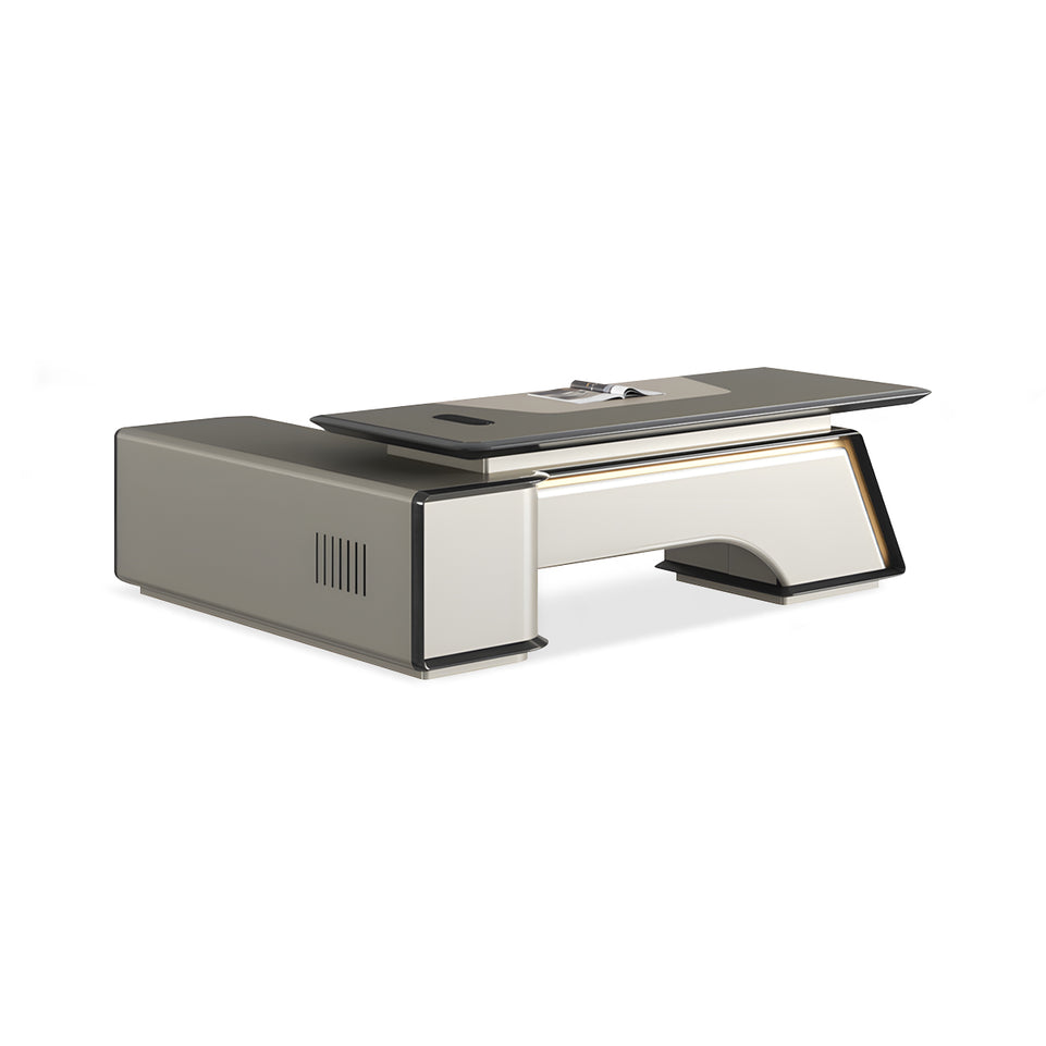 Sleek Black Edge Executive Desk with Distinctive LBZ-2015